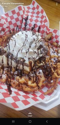 Option #2: funnel cake with banana and nutella