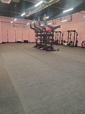 Inside workout area