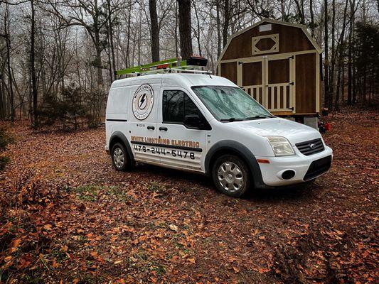 My electrical service van with awesome stickers from Best sign group.