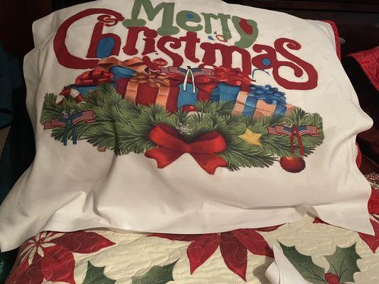 Holiday pillow sham