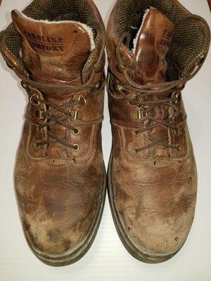 Old pair of Carolina work boots.