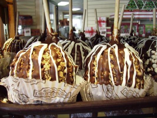 Delicious caramel apples with all of the bells and whistles!