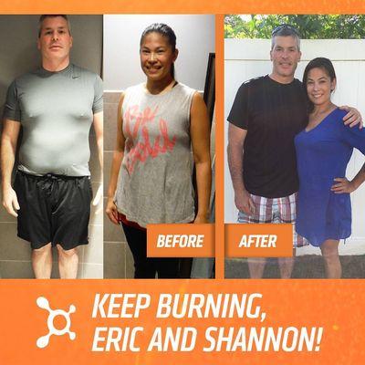 Power couple Eric and Shannon H. say the best time of day (“BOTD”) is when they walk out of their #OrangetheoryFitness session