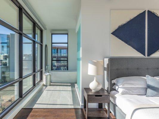 Loft Bedroom And Bathroom View