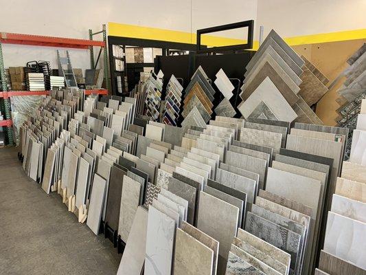 Great display of flooring.