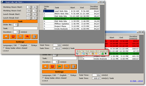 Simple Daily Task Timer