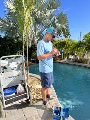 Our Service Technicians will test and balance your pool water