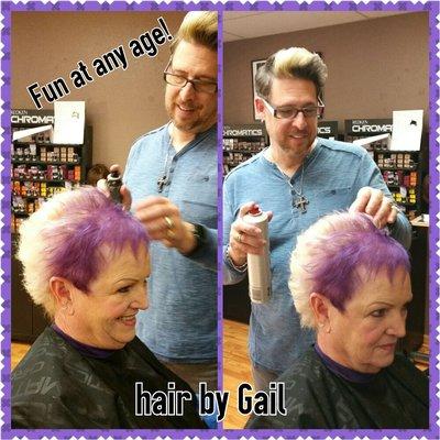 Bev wanted to brighten up her look as spring approaches so Gail used Redken City Beats color.