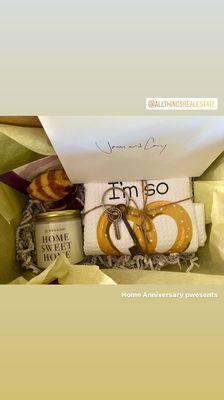 Home Anniversary Gift Box. I like to personalize it.