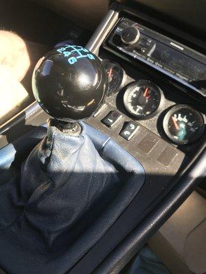 94 Porsche 968 new shift knob with rubber grommet