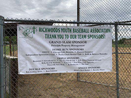 We are proud sponsors of youth sports in Peoria