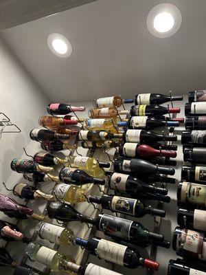 Lights in wine closet