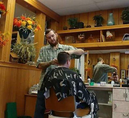 Here is Alec cutting one of his clients he has been cutting for 10+ years.