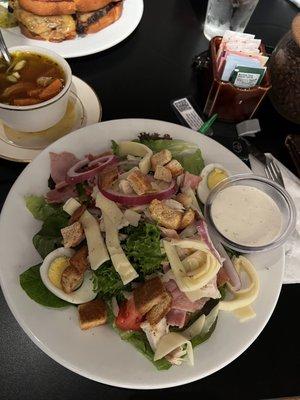 Chef Salad with a side of vegetable soup!