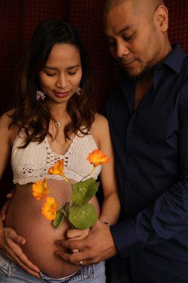 studio maternity session