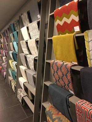 Top Fabric showroom sample yards.