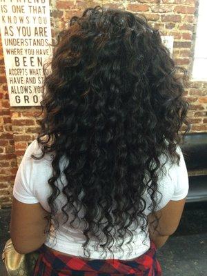 Traditional curly sew in weave