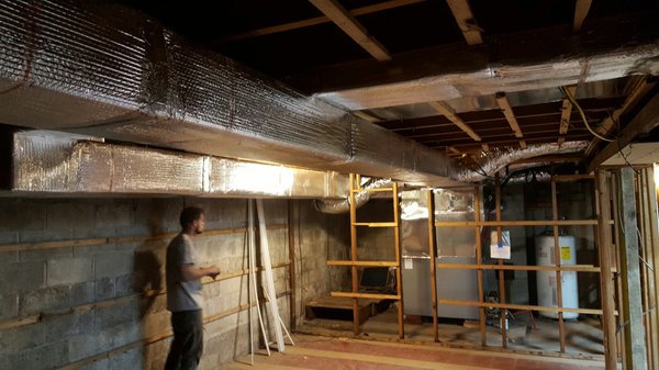 All new duct work in basement