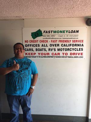 When I needed cash right away Fast Money Loan helped me, Jose is the best ask for him !