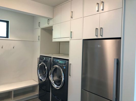 Laundry/mud room cabinets.