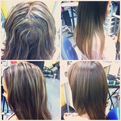 Color Correction, Ombre, Balayage and Keratin Smoothing Treatment.