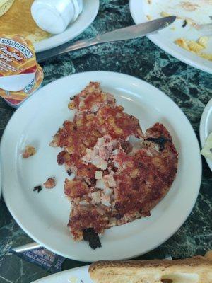 Small portion of corn beef hash for your meal. It was ok.