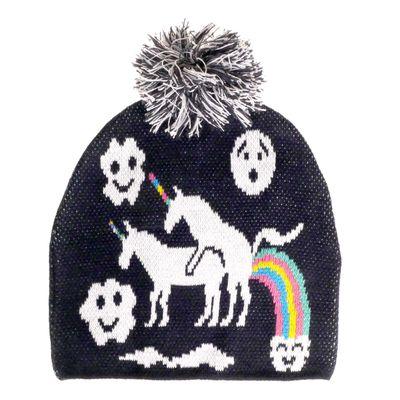 Unicorn Beanie in Navy Blue