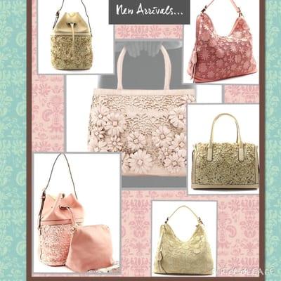 New Arrivals SUMMER 2015- UNIQUE BAGS IN LUSCIOUS COLORS,,,,EMBELLISHED WITH FLOWER MOTIFS - DESIGNER LOOKS AT PRICES YOU WILL APPRECIATE!