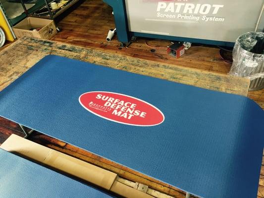 work out / yoga matt screen printing