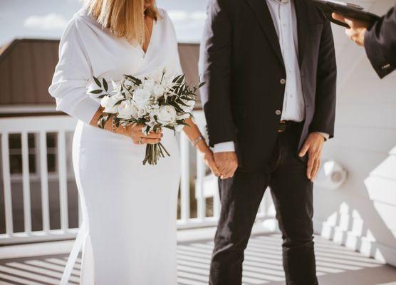 My flowers made our simple ceremony, a special wedding for us.