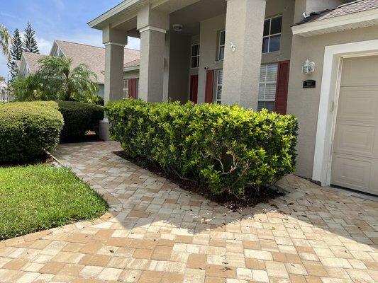 Another ramp in front of the garage and curved pathway with an extended driveway makes life a lot easier!