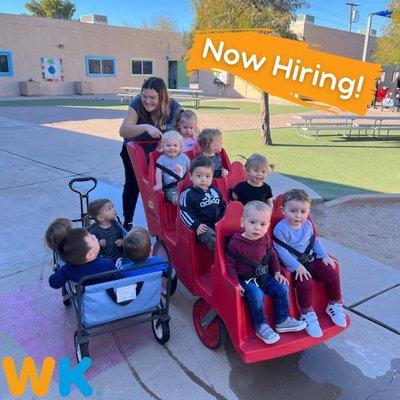 We're looking for fun-loving, energetic teachers, assistants, and more to join our team! See our website to view current opportunities.