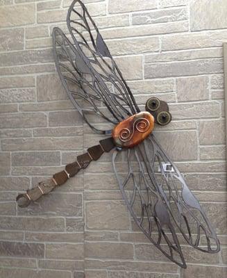 Metal dragonfly by local artist. (SOLD)