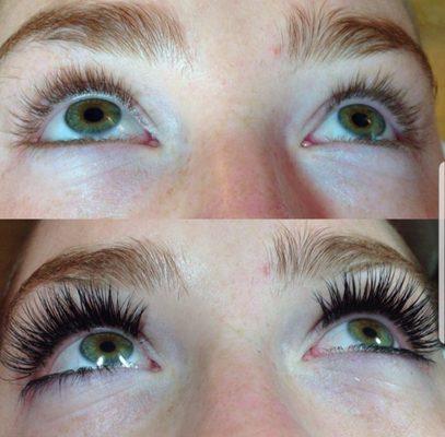 Lash tint and full classic set