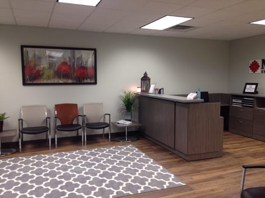 Front desk and waiting area