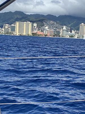 We are now more than just mere onlookers-- watching people sail (we stayed at the pink hotel).