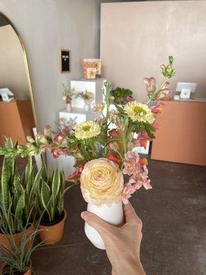 Beautiful floral arrangement in a vase