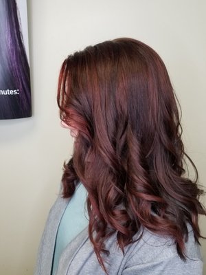 Red balayage