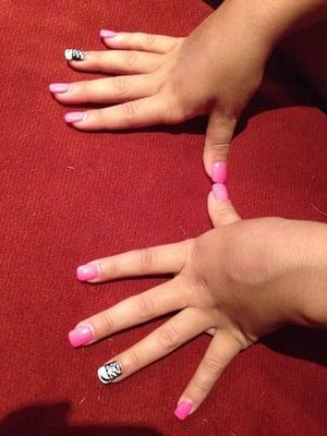 Had my daughter's nails done Good Job Tina!