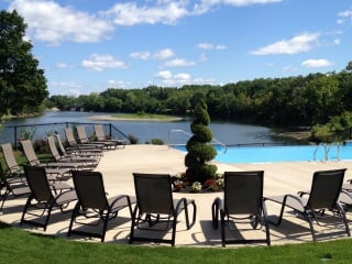 Infinity pool overlooking Mohawk River