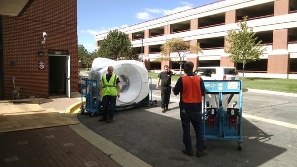 Delivery of new CT machine