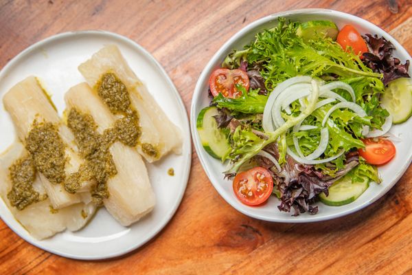 BOILED YUCCA and Fresh Salad