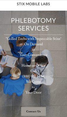 Home bound, Busy Schedule, Tired of waiting at your local lab, call STIX MOBILE LABS will come to you!!!