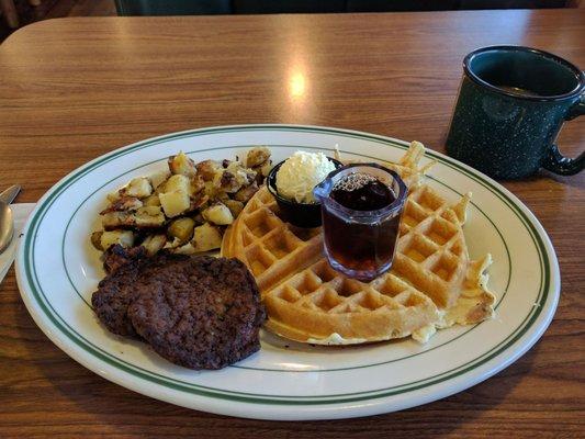 Example of free breakfast from Lumberjack's