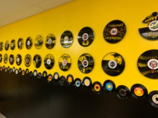 Clocks made from records