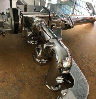 triple chrome plated exhaust manifold