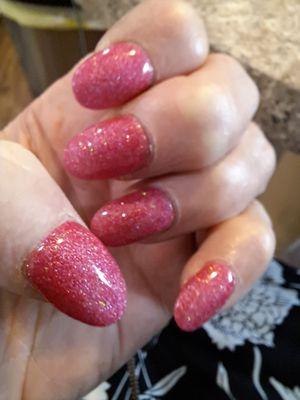 Everyone needs a little sparkle in their life. Don't shy from this salon. They  do pretty nails, even on my old crooked fingers.