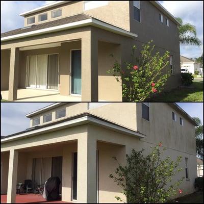 This home went from light to dark. We also painted (with appropriate product) their porch floor.