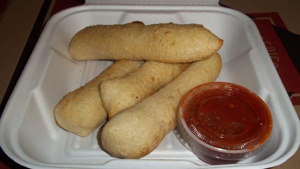 Awesomely big breadsticks! YUM!