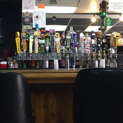 Lots of beer on tap.